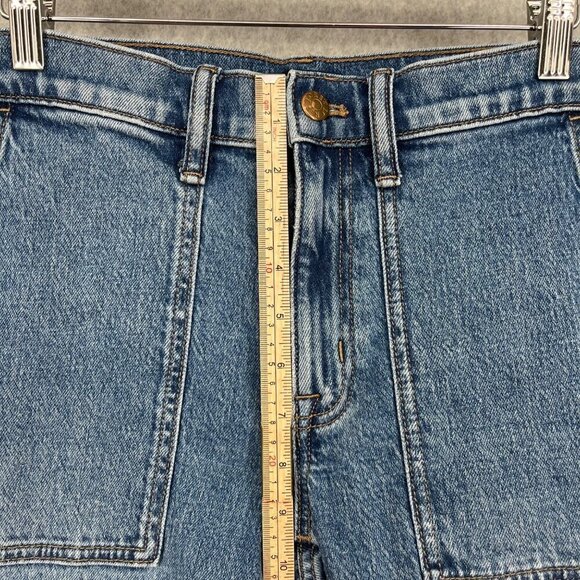 J Crew Womens Mid Rise Straight Leg Utility Crop Jean Size 27 VTG Denim Wash EUC - Picture 9 of 12